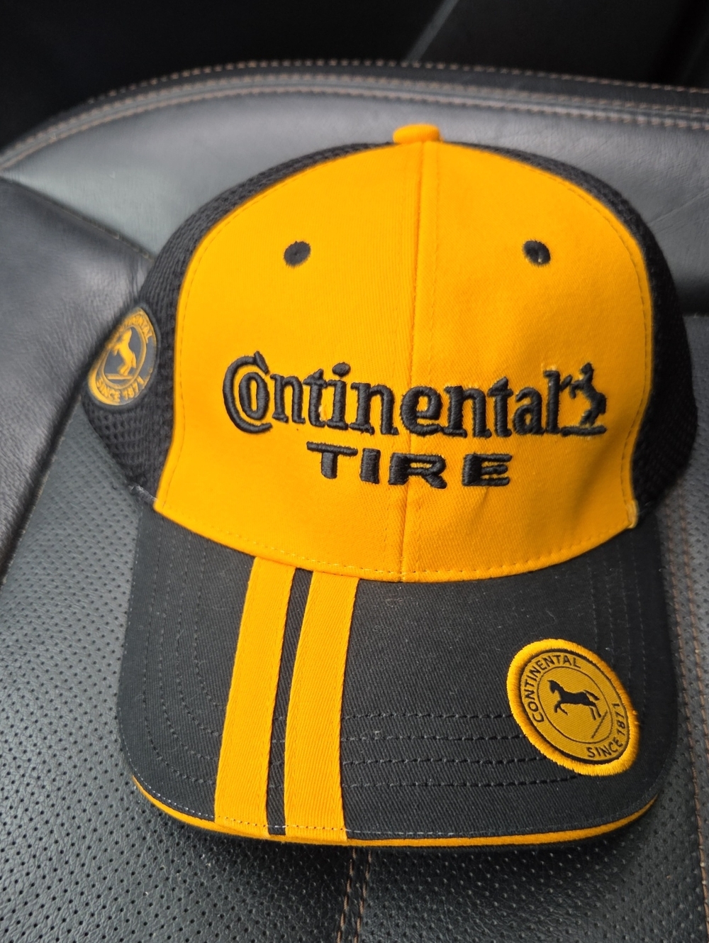 CONTINENTAL TIRE Gold and Black Logo Cap